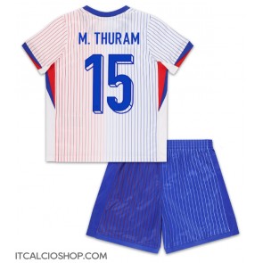 Francia Marcus Thuram #15 Seconda Maglia Bambino Europei 2024 Manica Corta (+ Pantaloni corti)